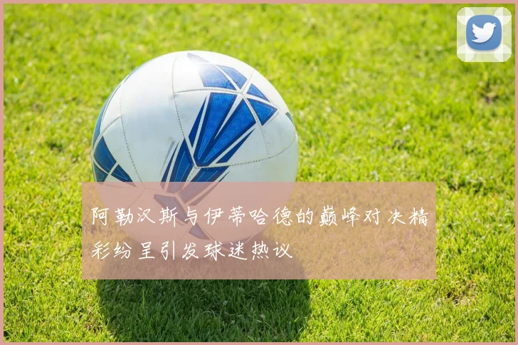 阿勒汉斯与伊蒂哈德的巅峰对决精彩纷呈引发球迷热议